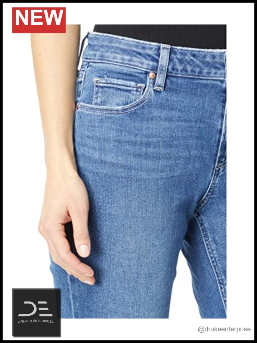 Paige Brigitte Mid Rise Straight Leg Jeans Raw Hem Cuff - Picture 2 of 3
